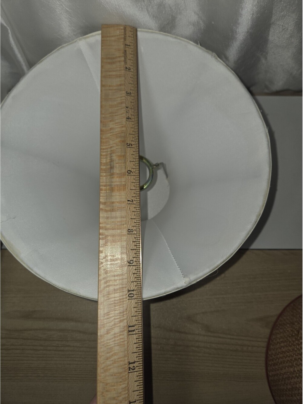 Bell-Shaped Lamp Shade Egg Shell Ivory Color With Uno Fitter 10" Bottom X 6 3/8" - Picture 7 of 9